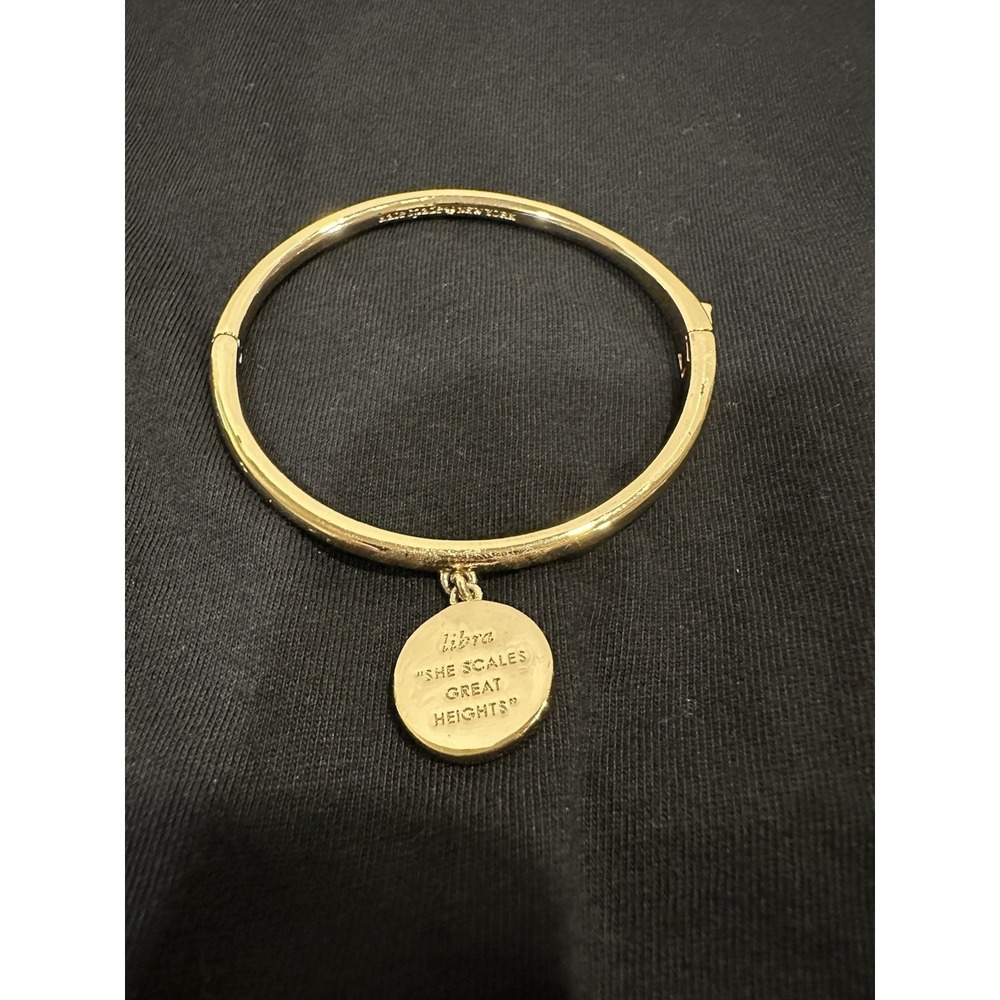 Kate Spade Bracelet Clasp Bangle Pink Libra Horoscope Sign Crystal Sparkle - Picture 13 of 16